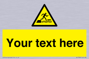 Custom Warning falling into water when stepping on or off a floating surface